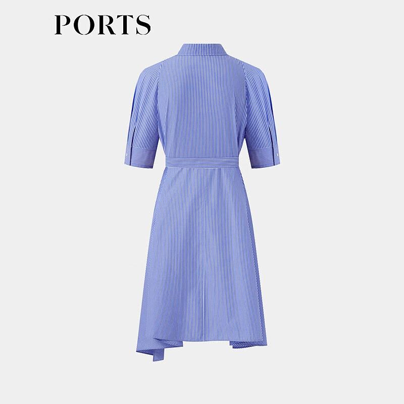 Ports Women's Striped Cotton Shirt Dress