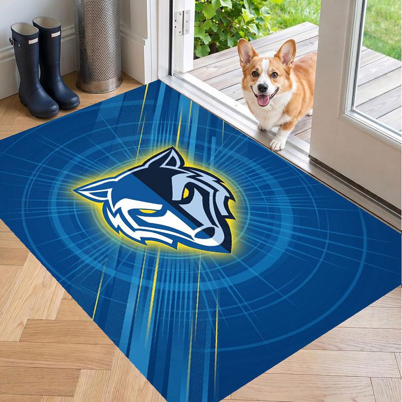 Soft Floor Carpet Warrington Wolves Pattern Area Rug Decorative Mat For Home Room Decoration
