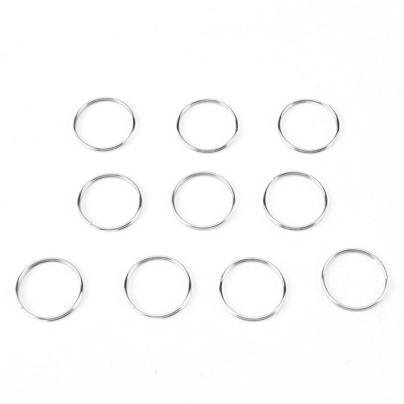 10pcs Steel Key Ring Split Key Ring Nickel Key Ring Nickel Plated Steel Ring
