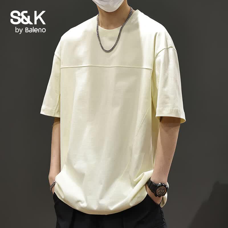 

Baleno Men s S&K Series Loose Fit Solid Crew Neck T-Shirt L