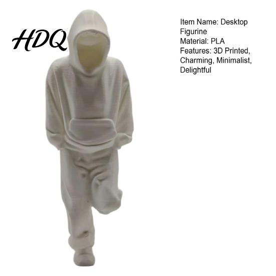 Home Office Decor Thinker Figurine 3D Printed Sweatsuit Man Statue for Eco-friendly Gift Idea Desk Bookshelf Decor Collectible Ornaments Men