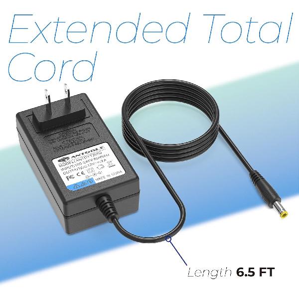 AC Adapter Charger for Seagate Freeagent & WD Western Digital External Hrad Drive HDD 6.5 Ft Power Cord