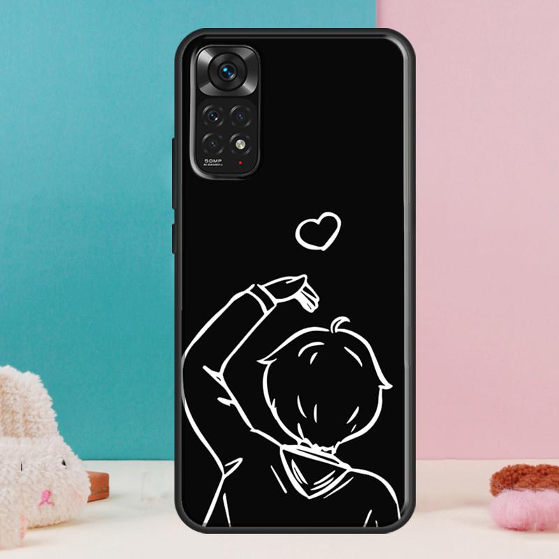 Cartoon Couple Love Boy Girl Case For Xiaomi Redmi Note 14 13 Pro 12 11 9 10 9S 10S 11S 12S Redmi 14C 13C 10C 12C Cover