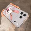 Happy Rabbit Is Suitable for Apple 17PROMAX Mobile Phone Case iPhone15 Popular 14 Cute 13 Transparent 12/x Soft