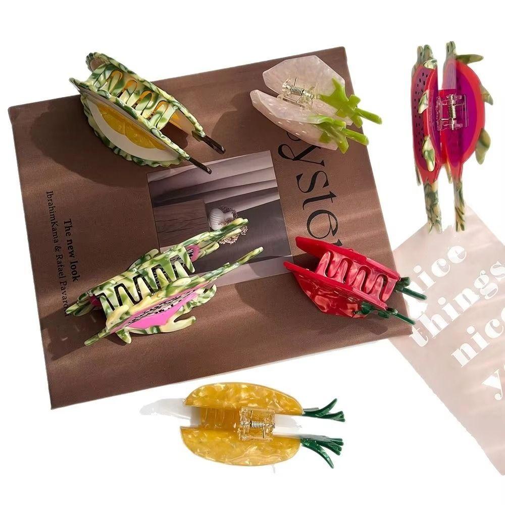 Acetate Fruit Claw Hair Clips Handmade Ponytail Clip New Hairpin