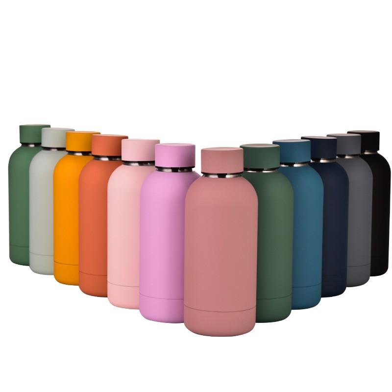 350ml Double Wall Stainless Steel Vacuum Insulated Travel Mug Mini Water Bottle Office Gym Car