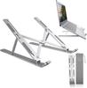 SGIN Laptop Adjustable Computer Tablet Laptop PC High Improves Relieves Back Pain and Easy to Aluminum Silver Stand, 6-Level Height, Stand, Stand,