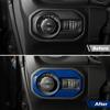 Blue Headlight Switch Button Panel Decor Cover Trim For 18-23 Jeep Wrangler JL