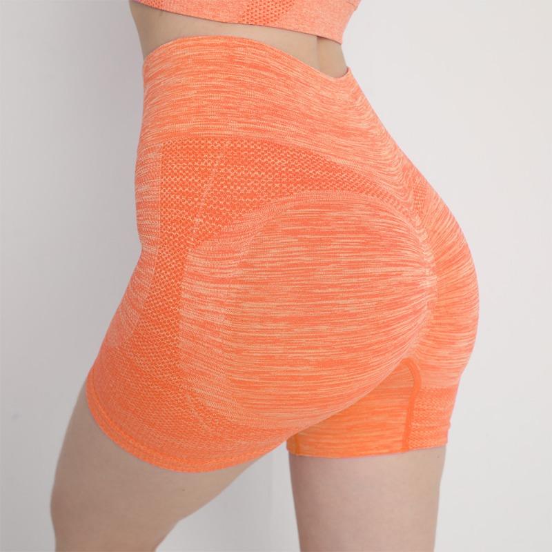 Seamless Peach Hip Fitness Yoga Pants Women's High-waist Hip-lifting Abdomen Tight-fitting Sports Quick-drying Bottoming Three-point Shorts