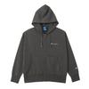 Champion Terry Zip Hooded Long Relax Script Women's Techweave® Sweatshirt, Sleeve, Fit, Stretch, Quick-Drying, Logo, Off-Black (CW-AS103)