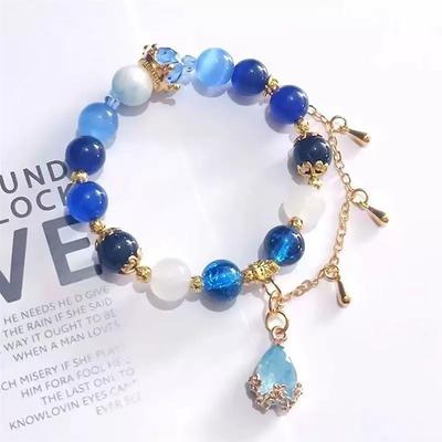 Cosplay Bracelet Focalors Unisex Beads Chain Pendant Women Jewelry Accessories
