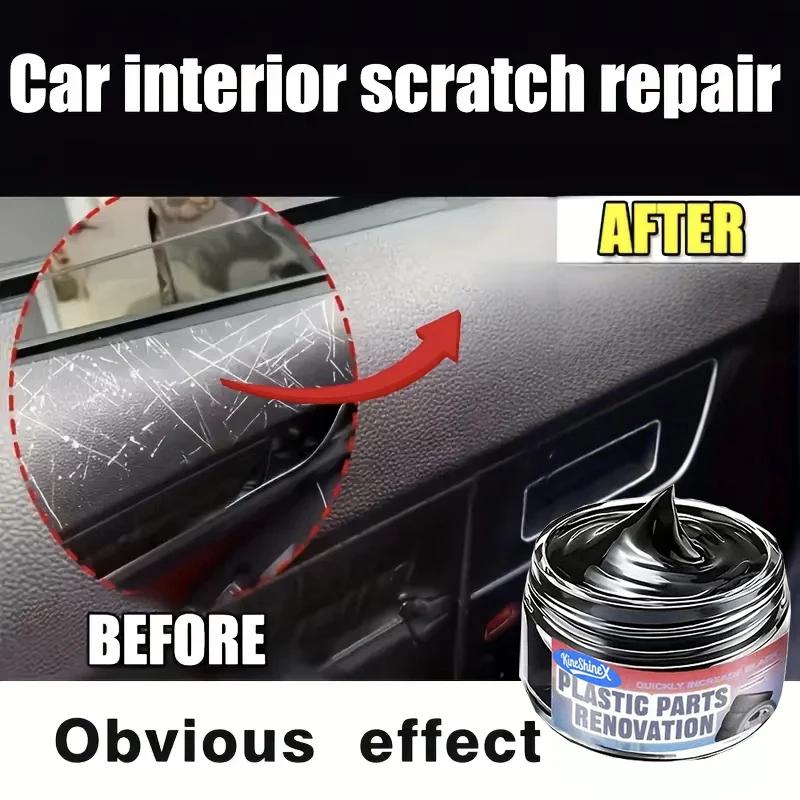 Q19 Car Interior Scratch Repair Cream - Car Scratch Repair | Tire Gloss Repair, Black Interior and Dashboard Plastic Surface Rep
