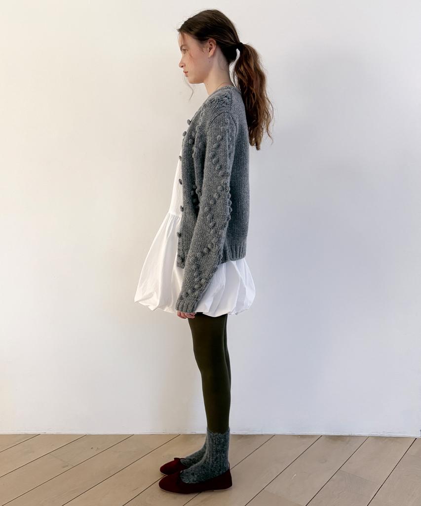 Sinun Balloon Mini Dress (White)