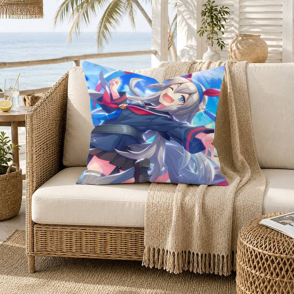 Oguri Cap Tamamo Cross Umamusume Pretty Derby Pillow Case for Sofa Living Room Home office Decor Protective Cover
