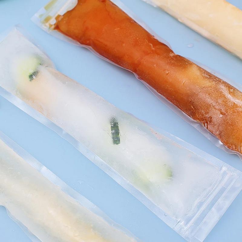 Disposable Popsicle Mold Bags BPA-Free Freezer Tubes with Zip Seals and Funnel  for Ice Pops Yogurt Juice Smoothies