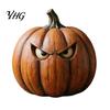 Durable Wooden Harvest Decor Halloween Pumpkin Figurine, Rustic Spooky Ornament, Fall Solid Wood Figurines Table Centerpiece for Home Party