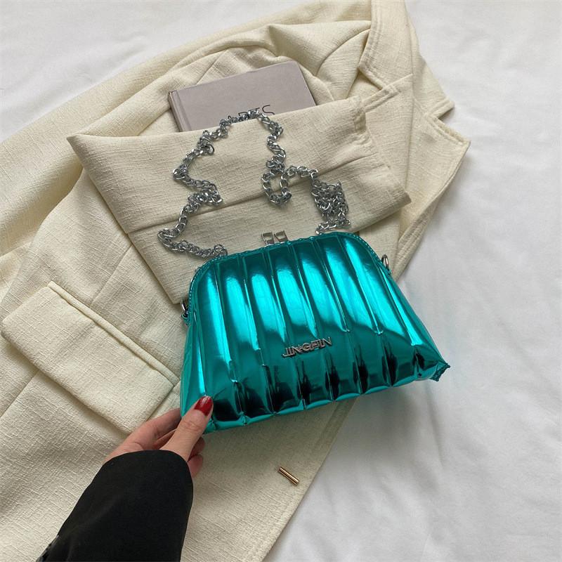 Модная повседневная женская сумочка Шикарная ракушка из ПУ Сумка через плечо с внутренним карманом для телефона зелёный