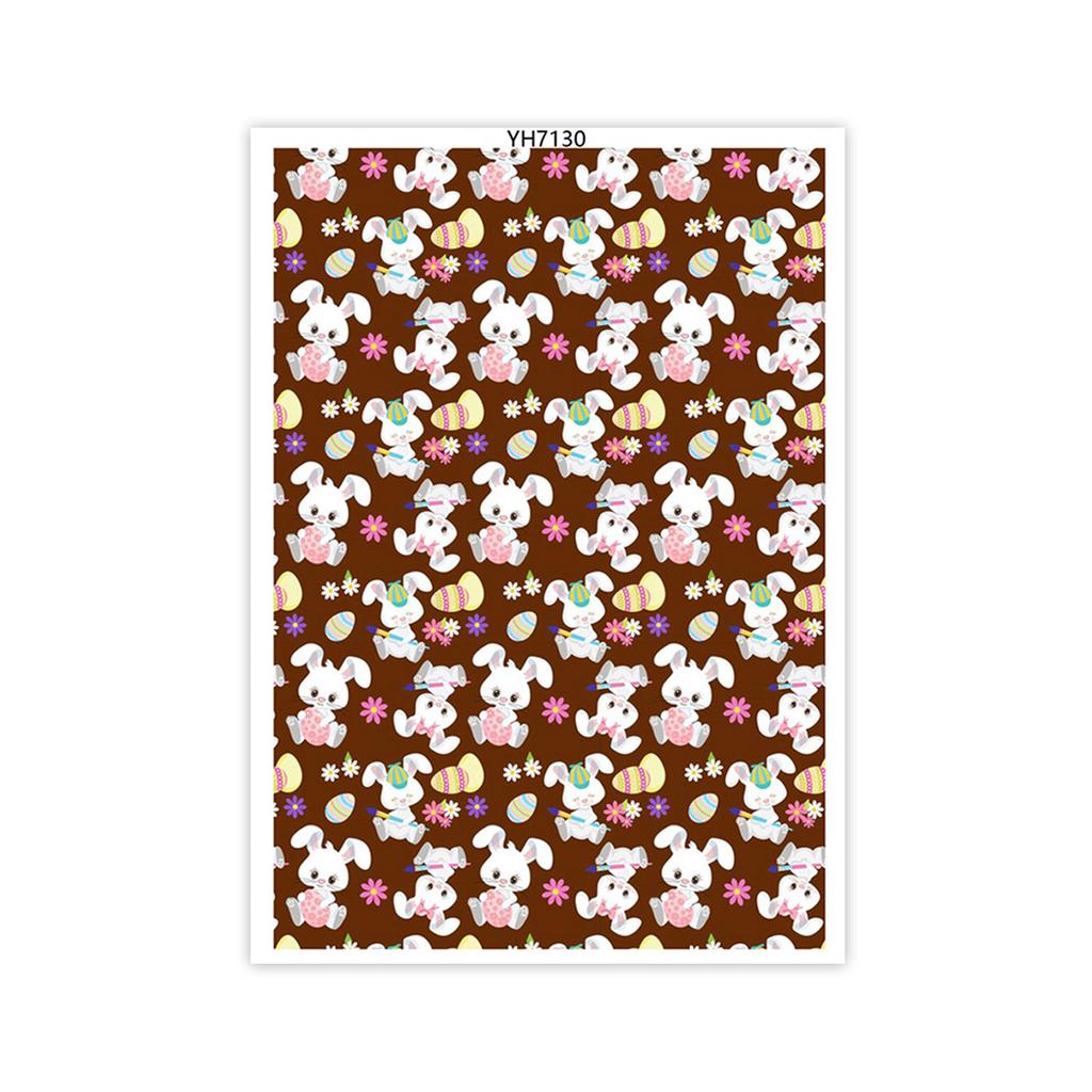 Water Soluble Clay Transfer Sheets Easters Rabbits Colored Eggs Transfer Paper Earrings Making Tool for Jewelry Making