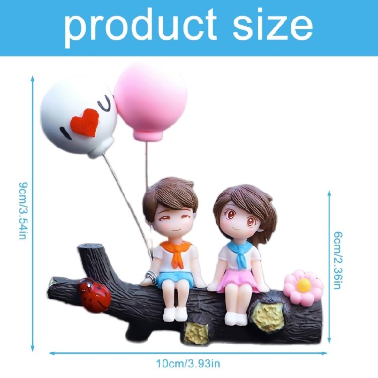 Playful Couple Themed Resin Car Ornament Dashboard Decors Creative Dashboard Decors Creative Automotive Gift For Partner
