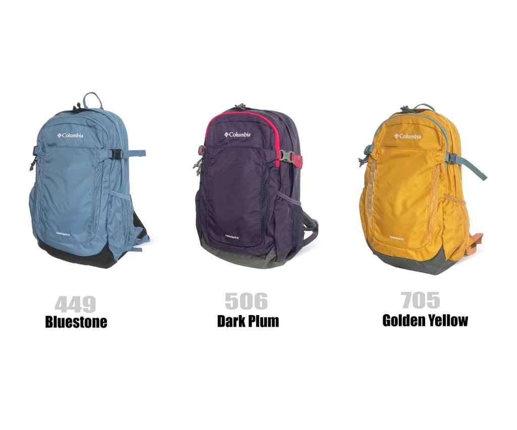 Columbia Castle Rock 25L Backpack II with Rain PU8662 Tranquil Cover, (329 Teal)