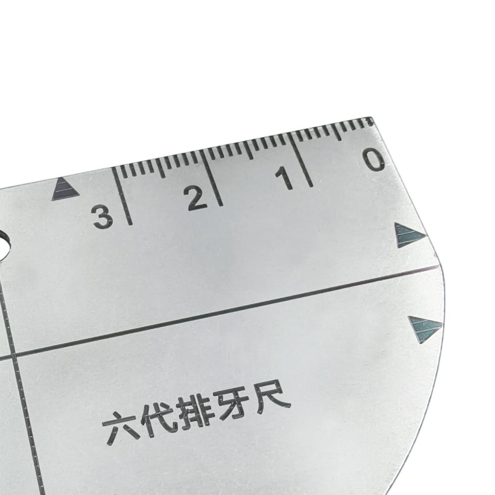 Stainless Steel Dental Lab Dental Guide Plate Teeth Arrangement on Denture Work Dental Teeth Guide Plate Ruler Autoclavable
