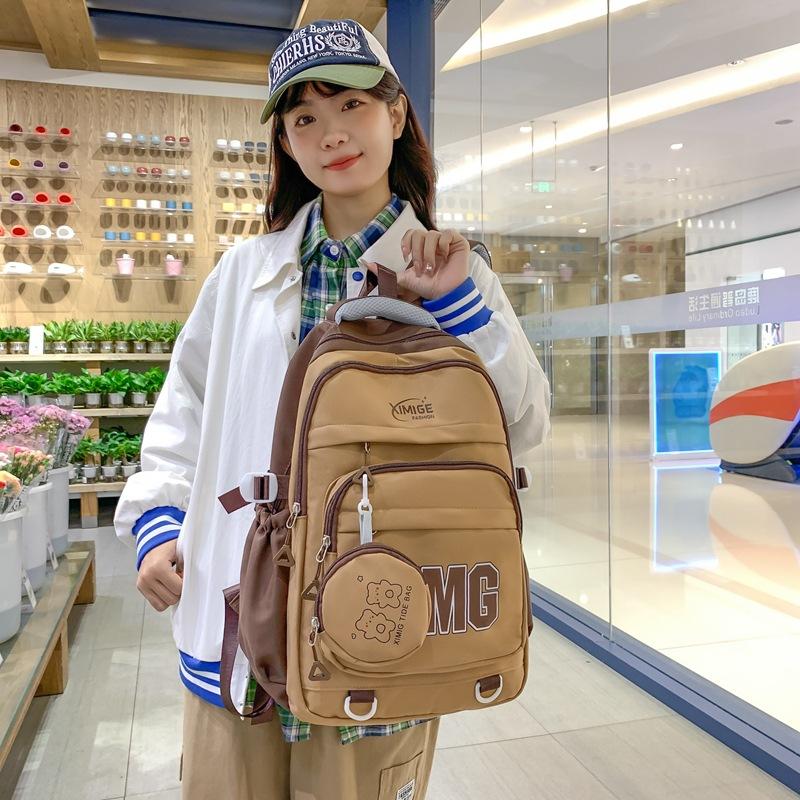 Schoolbag Japanese tooling schoolbag female Korean version ins primary school student change bag backpack large capacity junior high school student 