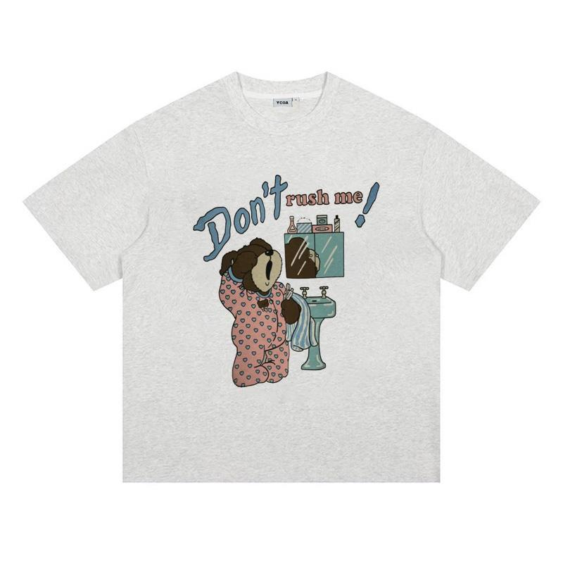 Unisex Tshirt Cotton Harajuku Graphic Kawaii Oversized Print Vintage Aesthetic Y2k Streetwear Short Sleeve Tee Tops Unisex Clothing