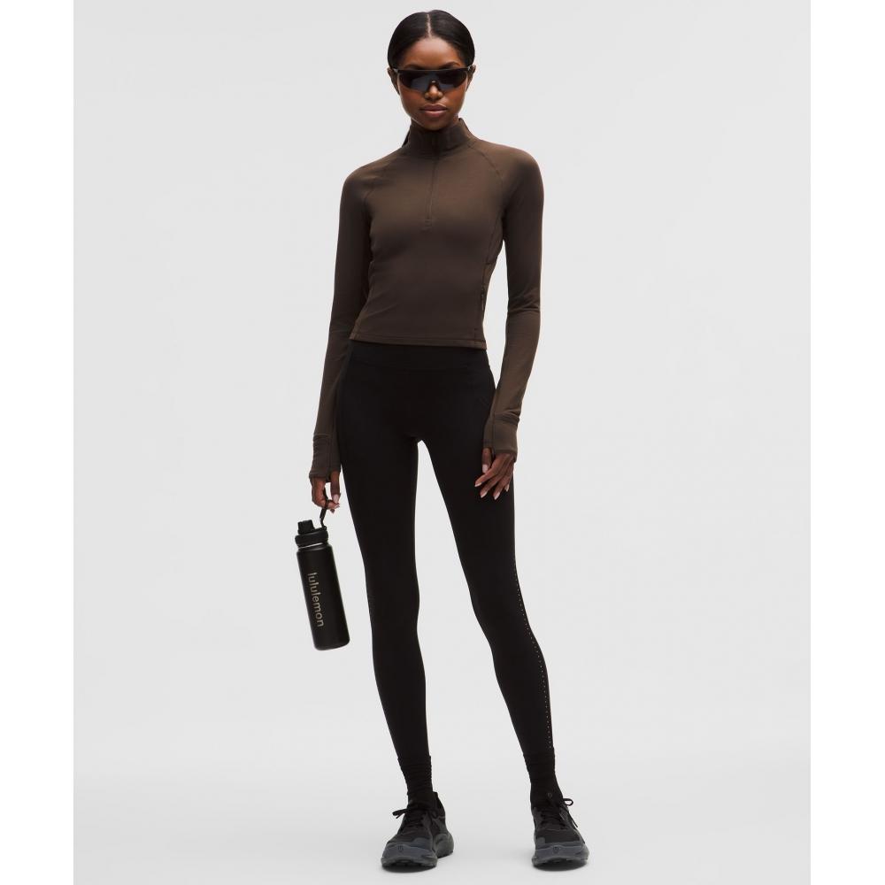 Lululemon It S Rulu Cropped Half Zip  Updated Walnut Crunch