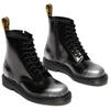 DR. Martens 1460 Leder Runde Zehe Originals Kurze Stiefel Unisex Stiefel Silber Schwarz 42731020