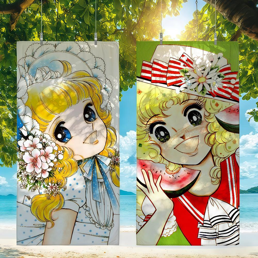 Anime Cartoon Candy Candy kawaii Towel Quick Drying Beach Towels Are Suitable For Swimming Pools Camping Yoga And The Gym