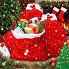 Red Extra Large Christmas Bag Creative Plush Storage Pouch Xmas Decoration Candy Bag Christmas Eve