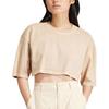 Adidas Originals Essentials Cropped Tee Sports Casual Dopamine Tight Short Sleeve T-Shirt Women Tops Brown IR5997