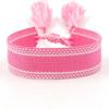 Ethnic Style Woven Bracelet with Embroidered Tassels - D Family DIY Promotion Wristband