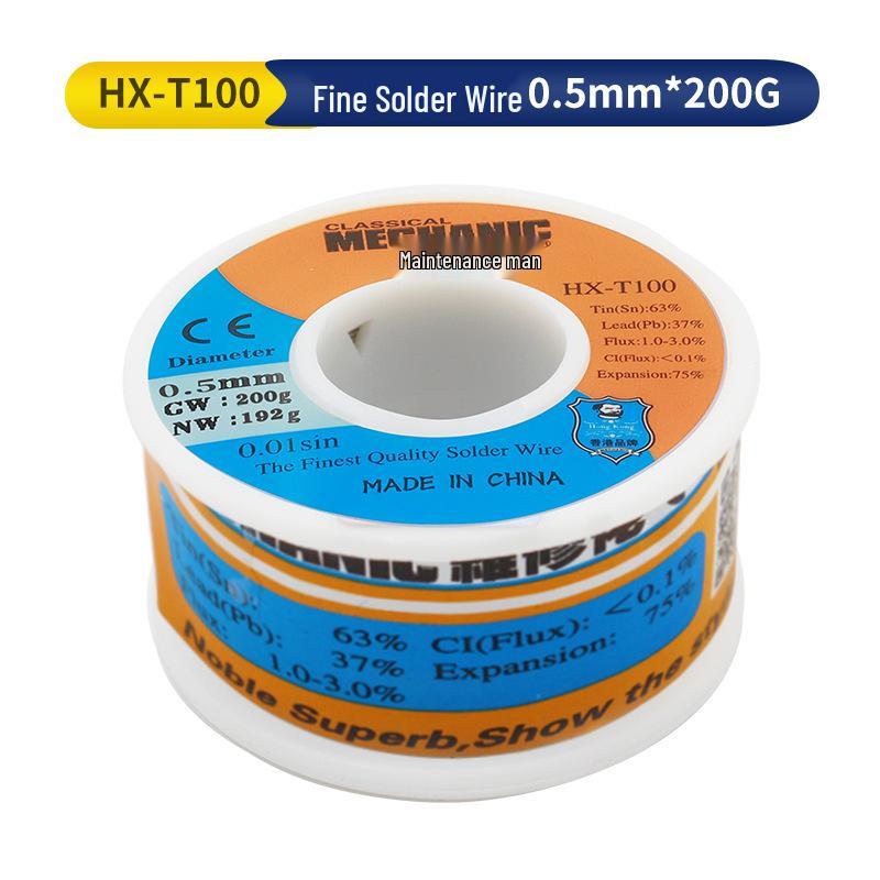 Repairman Rosin Core Solder Wire, 0.8mm, High-Brightness, Lead-Free, 0.5/0.6mm Options Available