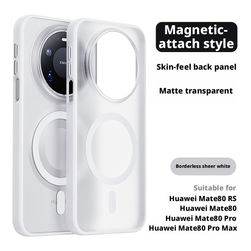 For Huawei Mate 80 Pro Max,80/80RS/80 70 60 Pro Plus,Case Skin-feel Matte Translucent 360° Holder Ring Magnetic Protective Cover