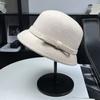 High Quality Celebrity Temperament% Wool Basin Hat Fashionable Foreign Style Ladies Bucket Hat Elegant Short Brim Top Hat