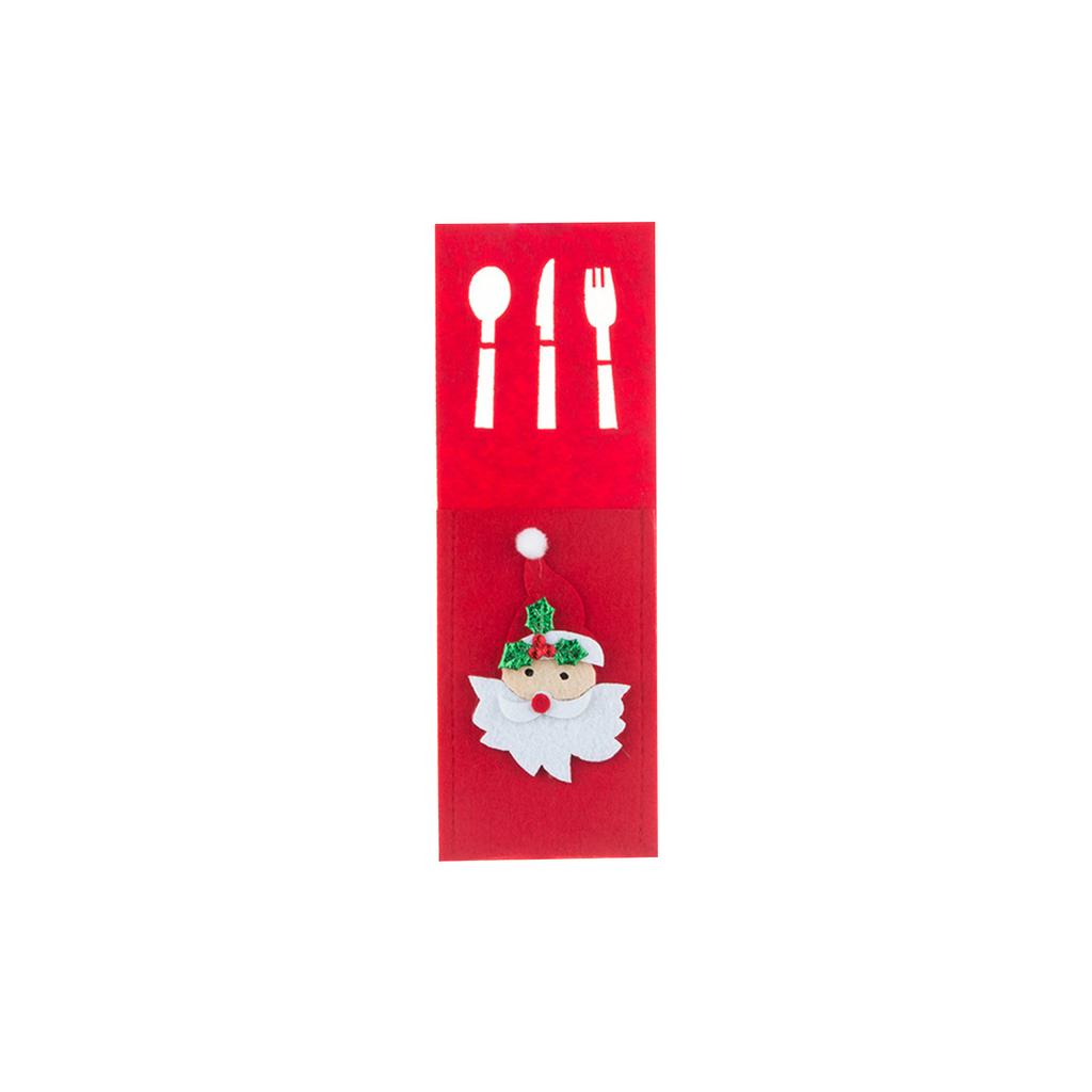 Christmas Cutlery Holders Knifes And Forks Bag Decorative Tableware Holders For Christmas Decoration Silverware Holder Pockets Set