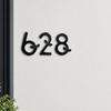 Bee House Number for Outside, Weather-proof Alloy Floating Address Numbers, Metal Number Sign for Door, Mailbox, Wall, Yard