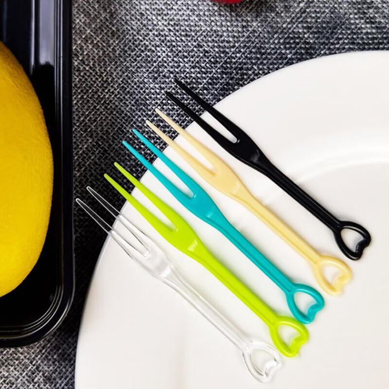 Homeglen Disposable Fruit Forks, Assorted Colors, 200 Pack