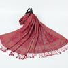 New red shawl with women's travel vacation photo scarf warm scarf cape