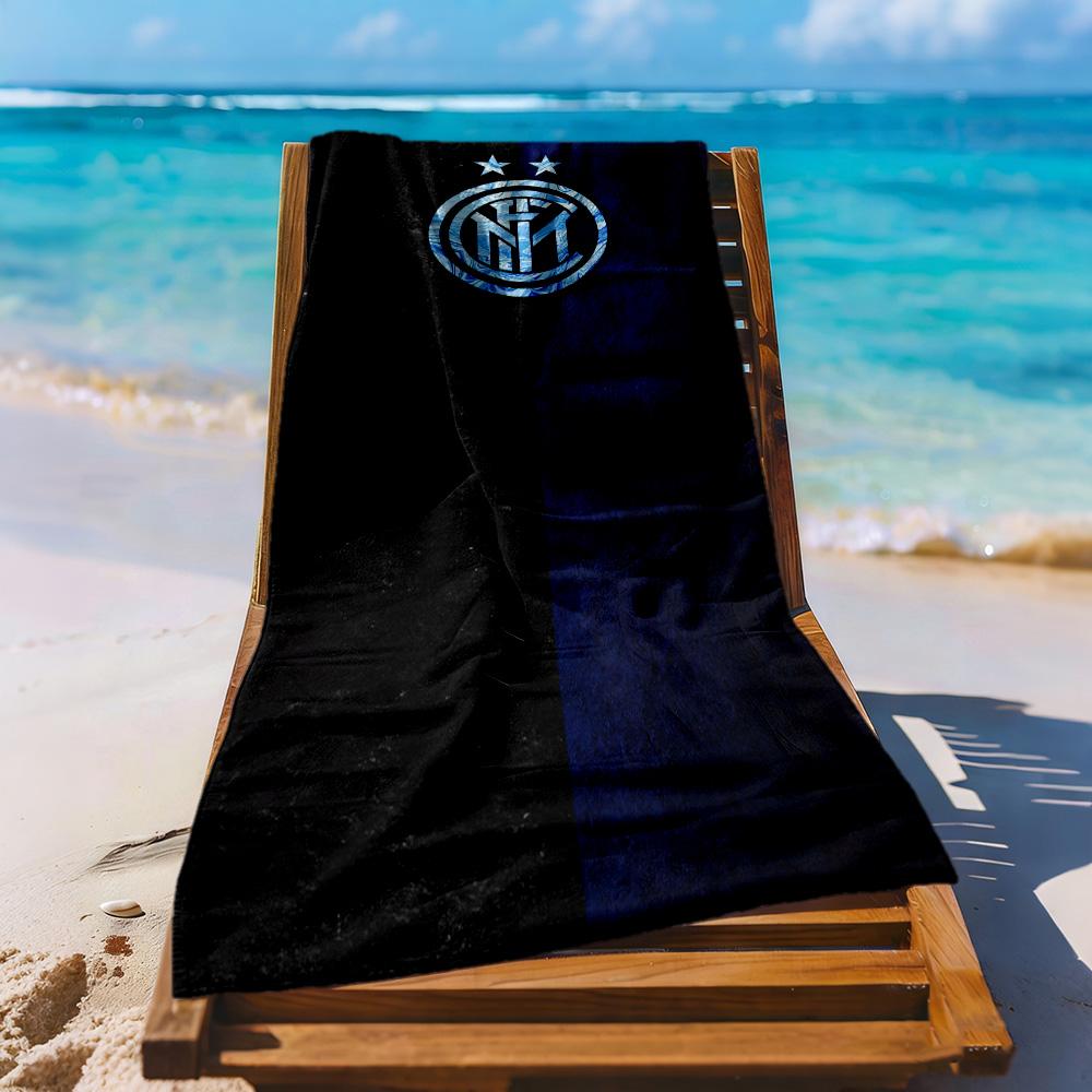 Inter Milan Beach Towel Quickdry Soft Microfiber Comfortable Lightweight