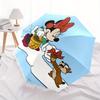 1 Stück Minnie Maus Automatischer Regenschirm, Tragbar Faltbar 8-Rippen Manuell Öffnend mit Skelettgriff, Langlebige Schirmbespannung y250730130