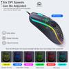 USB Wired Gaming Mouse Mechanical Mice USB Luminous Light Mouse 7200DPI Adjustable Optical Gamer Mouse for PC Computer Game