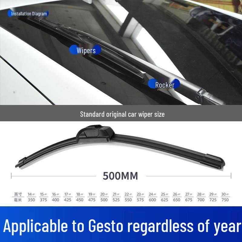 Compatible Rear Wiper Blade Rubber Strip for Honda Crosstour (Models 11-13, Rear Window 16, Car 12)