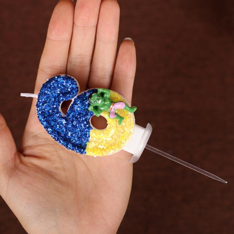 Cartoon Birthday Numbers Candle Cake Decoration Handmade Candles 0-9 Hulk