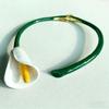 Vintage Calla Choker Necklace Glazing Floral Enamel Bracelet Fashion Flowers Jewelry Set  Girls