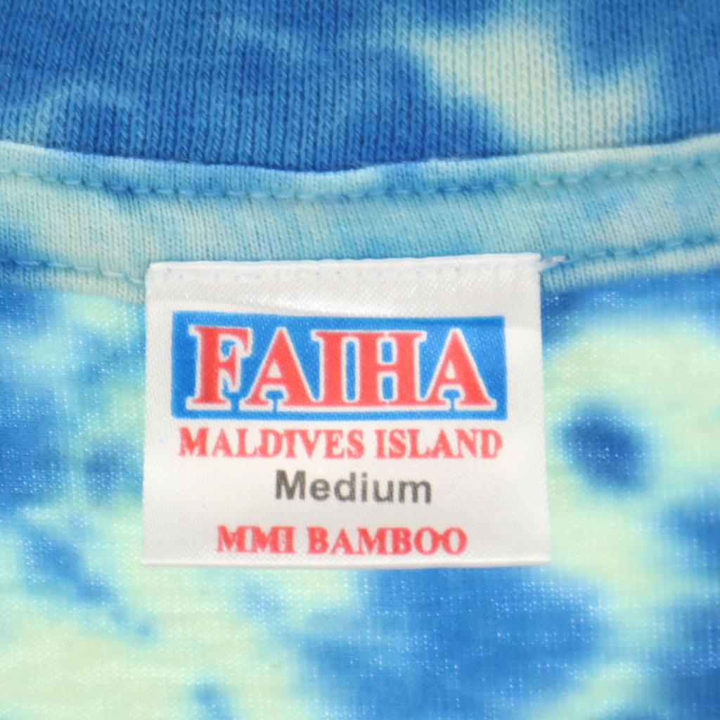 FAIHA Caustics Pattern Short Sleeve T-shirt M Blue Men's Used