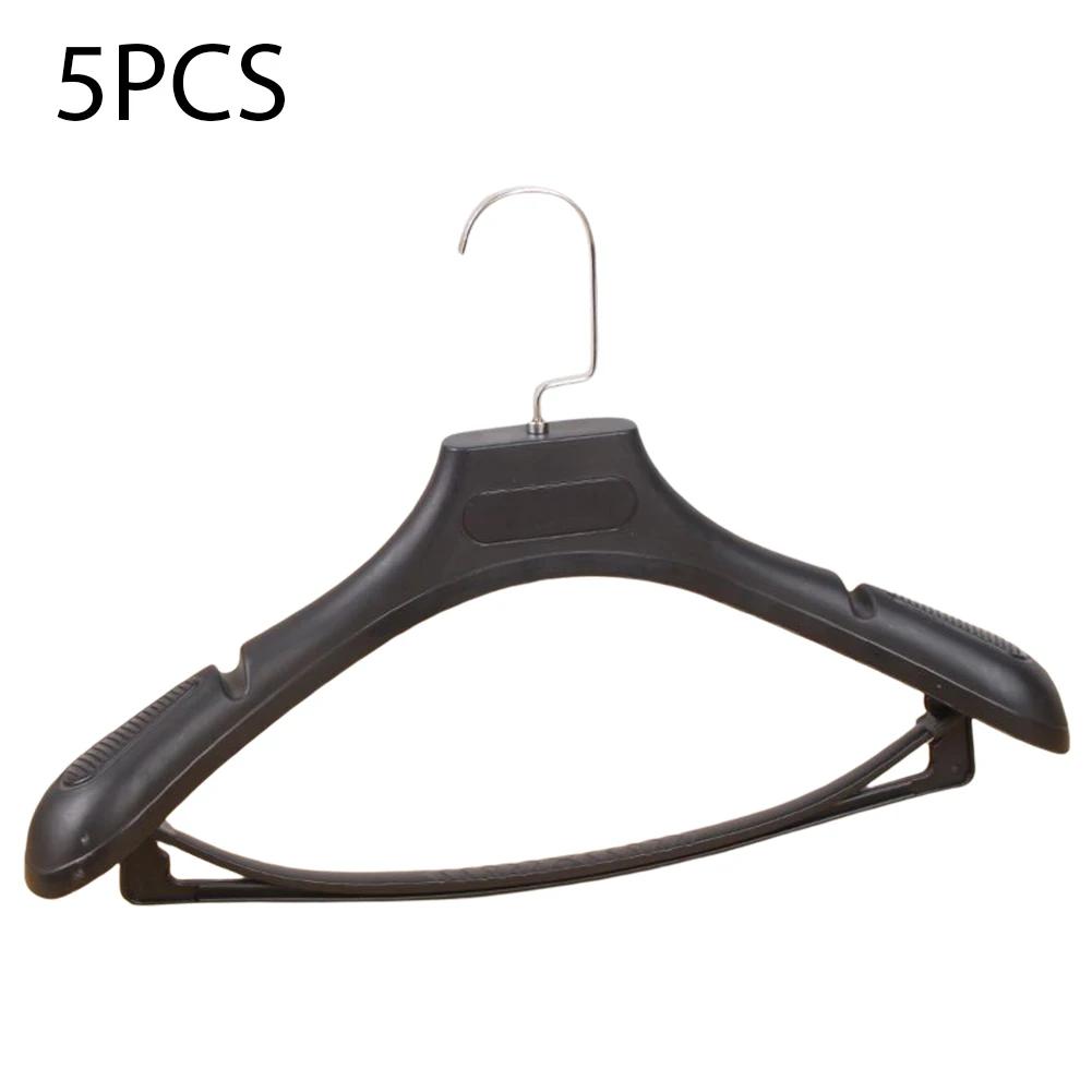 5 szt. Szerokie ramię Plastikowy wieszak na ubrania, Wieszak na garnitur Bezszwowe stojaki do suszenia płaszczy, Organizer do przechowywania w garderobie