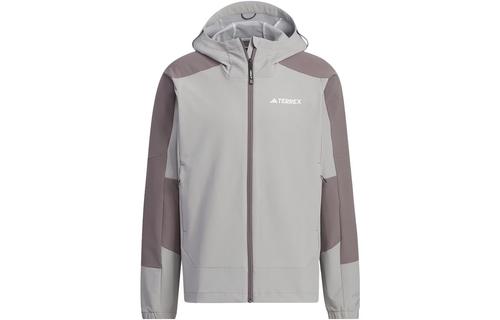 Adidas Wind.Rdy Softshell Hooded Jacket & Coats Men s Pure Ice Gray IP0732 L серый