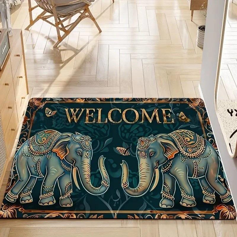 

VIKAMA Американський фланелевий килим, Вологопоглинаючий та протиковзкий килимок для підлоги для входу, килимок для вхідних дверей на кухню, прикраса для дому 40x60cm 16x24inch